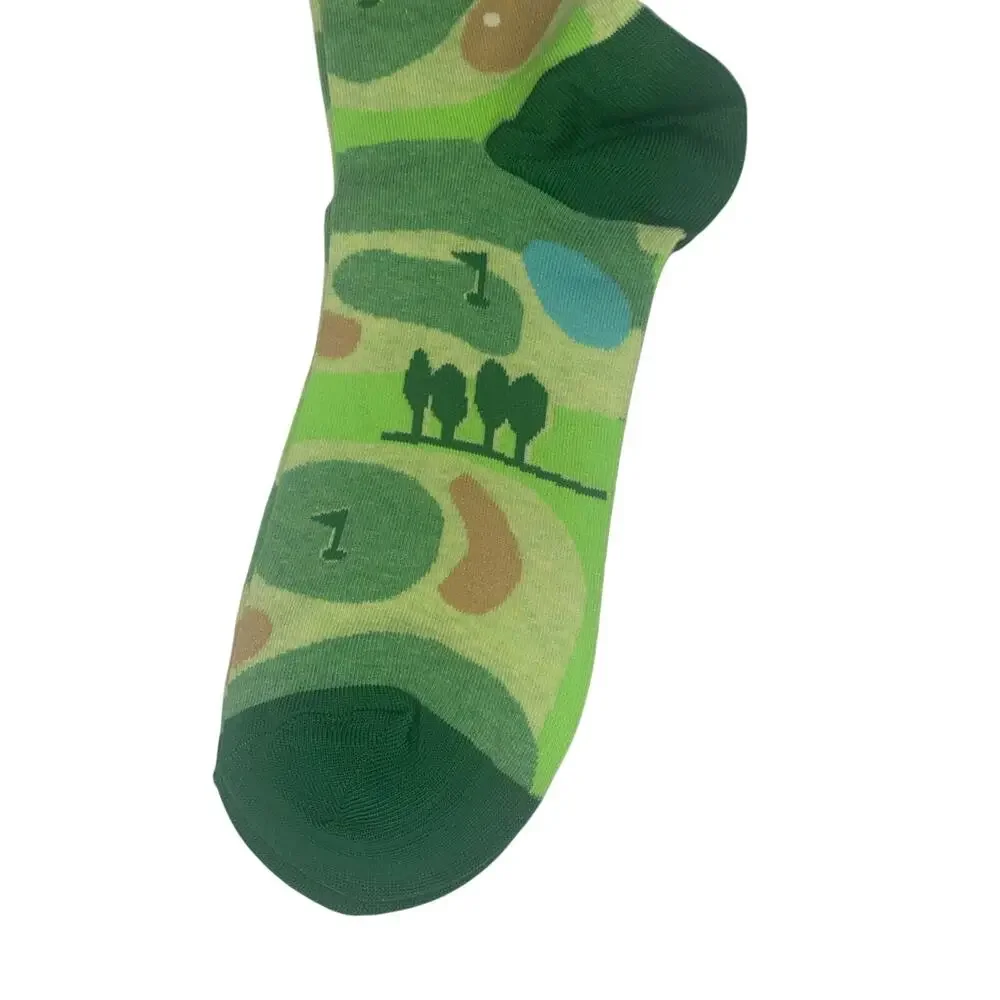 Blue Q Socks Men's Green Crew I'm A Big Golf Guy Size 7-12 New NWT